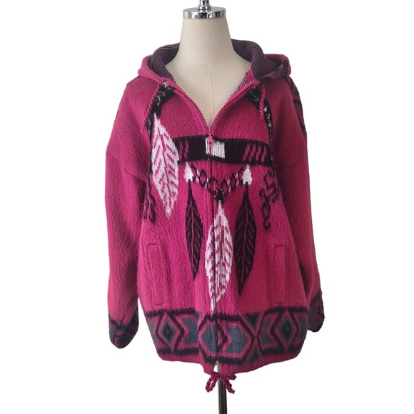 Tejidos Ruminahui Sweater Dream Catcher Hooded Jacket Medium